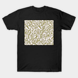 Vintage floral lace (green yellow invert) T-Shirt